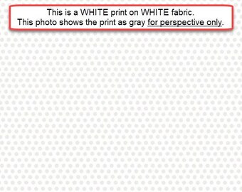1-1/2 Yd Remnant WHITEOUT - Dots White / White - Tonal Polka Dot Cotton Quilt Fabric Blender - Windham Fabrics - 41604A-1 (W7741)