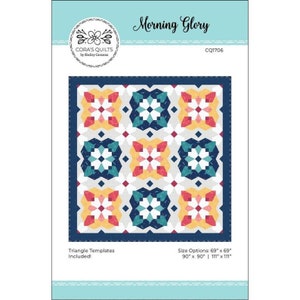 MORNING GLORY Quilt Pattern by Cora&#39;s Quilts - 3 Sizes - Throw, Queen & King - Stunning Quilt Project - CQ-1706 (W7827)