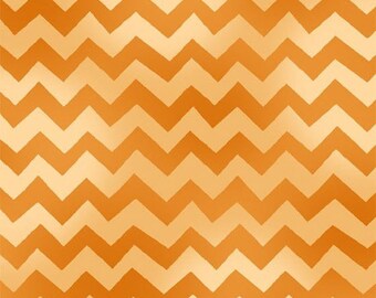Cotton Quilt Fabric Quilting Treasures Fabrics MONKEY BUSINESS W4080 Bethany Shackleford Chevron Stripe in Orange 24068-O