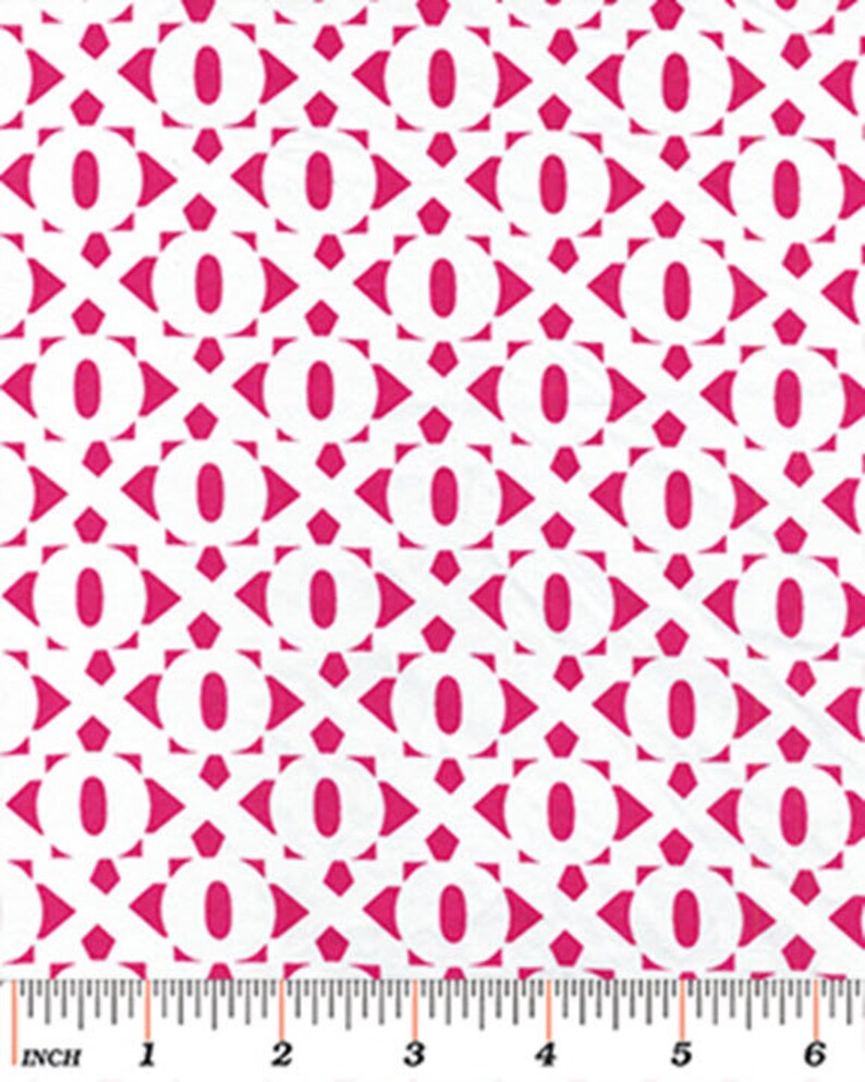 LOVE is All Around Hugs and Kisses in Pink / White Cotton Quilt Fabric Maria Kalinowski for Benartex Fabrics 4908-09 W3861 image 1