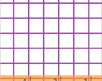 CITRUS - Large Check in Purple - Plaid Geometric Cotton Quilt Fabric - by Another Point of View for Windham Fabrics - 37511-5 (W3074)