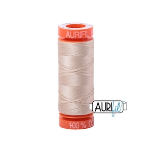 AURIFIL Mako 50 wt Cotton Quilt Thread - Ermine 2312 - Small Spool Tan Premium Quality - 218 yd / 200m - W1650-2312