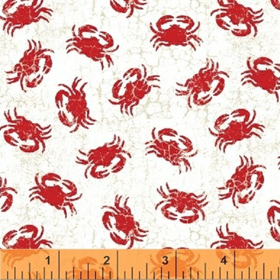 Shoreline Quilt Fabric Crabs Style 50114//2 Red