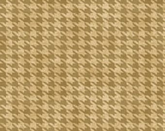 ALPINE WOODS - Pied-de-poule doré - Beau tissu de courtepointe en coton - Benartex Fabrics 807-33 (W3677)