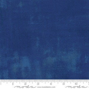 GRUNGE BASICS - Cobalt - Texture Blender in Dark Blue - Cotton Quilt Fabric Material - Basic Grey for Moda Fabrics - 30150-223 (W8155)
