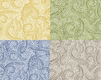 ACCENT on SUNFLOWERS Napa Swirl - Yellow Green Denim or Taupe Cotton Quilt Fabric - Jackie Robinson-Benartex Fabrics-W8474 W8475 W8476 W8477
