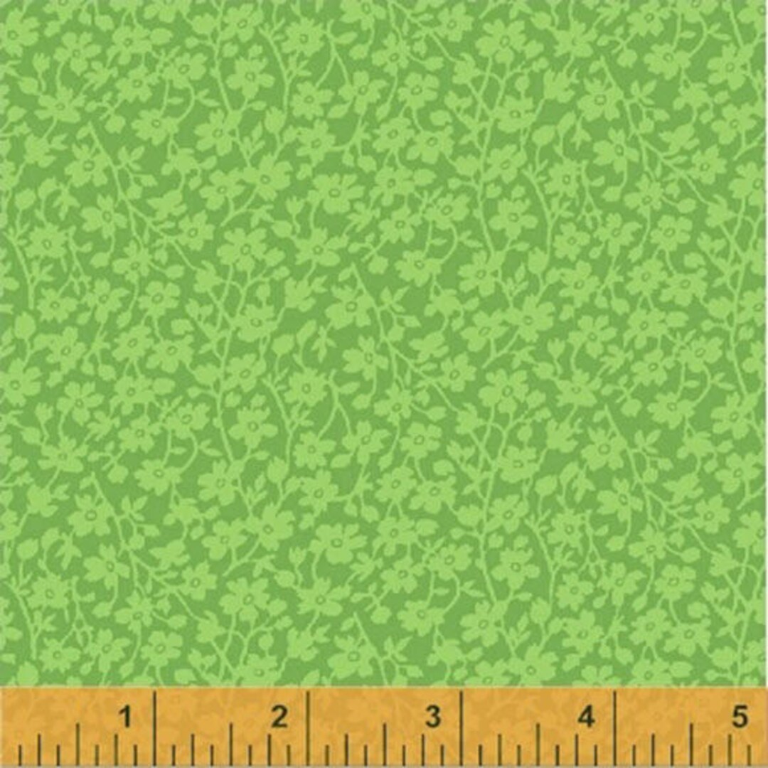QUILT BACKS 108 Mono Floral in Green 108 Wide Cotton Quilt Fabric Wide