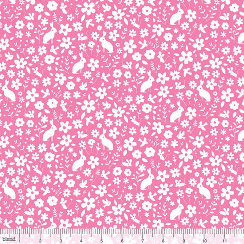 Hip Ay Garden Party In Pink And White Fl Bunnies
