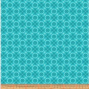 WINTER VILLAGE - Diamonds in Teal - Blue Aqua Geometric Cotton Quilt Fabric Blender - Benartex Fabrics 10385-84 (W7822)