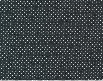 47" Remnant HOLIDAY ESSENTIALS Halloween - Dot in Midnight - Black White Dots Cotton Quilt Fabric - 20737-12 - Moda Fabrics  (W8020)