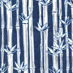 WATER LILY - Bamboo Stripe in Denim Blue / White - Cotton Quilt Fabric - Kanvas Studios at Benartex Fabrics - 5986-50 (W3732)