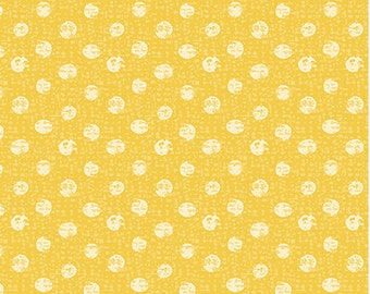SWEET SAFARI - Textured Dots in Yellow - White Dot Cotton Quilt Fabric Blender - Kanvas Studio - Benartex Fabrics - 9898-33 (W7939)