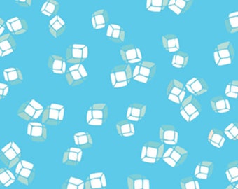 HAPPY HOUR - Ice Cubes in Blue - Cotton Quilt Fabric - Kanvas Studios for Benartex Fabrics - 5318-55 (W3709)