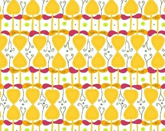 ENCHANTED - Topiary in Yellow - Floral Flowers Cotton Quilt Fabric - by Sarah Fielke for Windham Fabrics - 39549-6 (W3379)