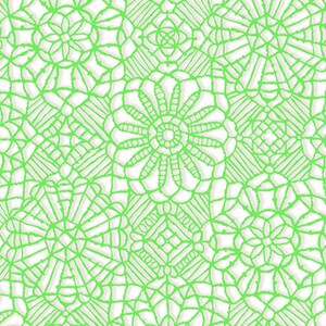 AMAZING LACE - Lace in White / Spring Green - (Not Actual Lace!!) Cotton Quilt Fabric - Quilting Treasures Fabrics - 24632-ZG (W5231)