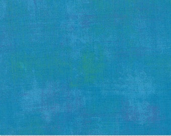 GRUNGE BASICS - Turquoise - Texture Blender in Blue - Cotton Quilt Fabric Material - Basic Grey - Moda Fabrics - 30150-298 (W8159)