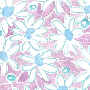 66" Remnant FANCY FREE - Just Daisies in Violet - Purple Blue Floral Cotton Quilt Fabric - by E. Vive for Benartex Fabrics - 5107-60 (W5084)