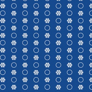SNOW DAYS - Circle Flakes in Blue - Snowflakes Snowflake Cotton Quilt Fabric - Mitzi Powers for Benartex Fabrics - 3660-55 (W3526)
