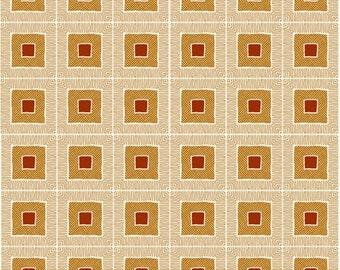 GRETTA - Squares in Gold - Yellow Red Cream Check Plaid Geometric Cotton Quilt Fabric - Quilting Treasures Fabrics - 26740-S (W5898)