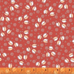 HAZEL - Tossed Flowers in Red - Cotton Quilt Fabric - Allison Harris of Cluck Cluck Sew for Windham Fabrics - 40840-4 (W3414)