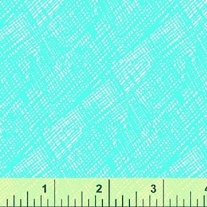 Hatch - Crosshatch in Aqua - Blue Cross Hatch Grid - Cotton Quilt Fabric Blender - Bread and Butter for Windham Fabrics - 42689-3 (W4341)