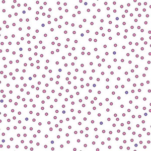 IMPERIAL PAISLEY - Dots in White / Pink - Polka Dot Blender Cotton Quilt Fabric - Quilting Treasures Fabrics - 26040-ZP (W5282)