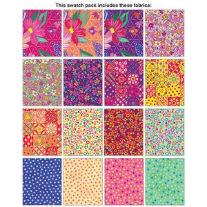 SUMMER GARDEN Charm Pack - (42) 5" X 5" Squares - Bright Floral Precut Charms Cotton Quilt Fabric - by Benartex Fabrics - SUMM5PK - (W4667) image 2