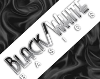 FREE U.S. SHIPPING - Black and White Fat Quarter Bundle - 40 Different Prints - Cotton Quilt Fabric - from Benartex Fabrics (W4668)