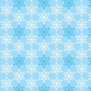 SNOW DAYS - Shadow Snowflake in Sky Blue - Snowflakes Snowflake Cotton Quilt Fabric - Mitzi Powers for Benartex Fabrics - 3661-05 (W3527)