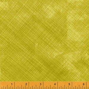 May include: A yellow fabric with a subtle crosshatch pattern. The fabric has a slightly textured surface.