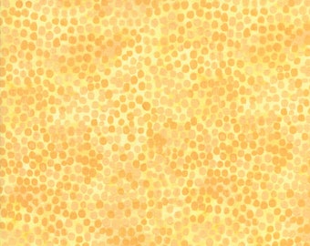 1-1/3 Yd Remnant BRIGHTLY BLOOMING - Polka Daubs in Yellow - Dots Watercolor Print Cotton Quilt Fabric - Moda Fabrics - 8432-13D (W6673)