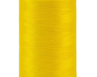 So Fine! SUMMER SUN #50 3-Ply Yellow Polyester Quilt and Sewing Thread by Superior Threads - 3280 yd Cone - Lint Free 11602-496 (W5410)