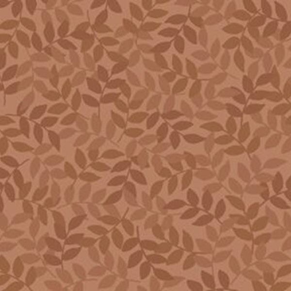 HARMONY FLANNEL - Leaf in Toast - Brown Leaf Floral Cotton Flannel Quilt Fabric Blender - Quilting Treasures Fabrics - 24777-AFLN (W5590)