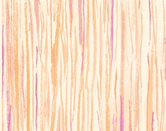 WATERCOLOR GARDEN - Wildwood Stripe in Apricot and Mauve - Pink Orange Cotton Quilt Fabric from Benartex Fabrics - 1217-36 (W648)