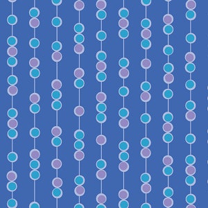FREE MOTION FANTASY - On a String in Cobalt - Blue Purple Cotton Quilt Fabric Blender - Amanda Murphy for Benartex Fabrics - 5443-55 (W6045)