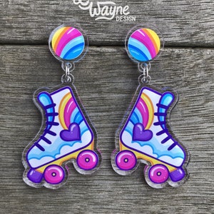 Roller Skate Dangle Statement Earrings - Laura Wayne Design