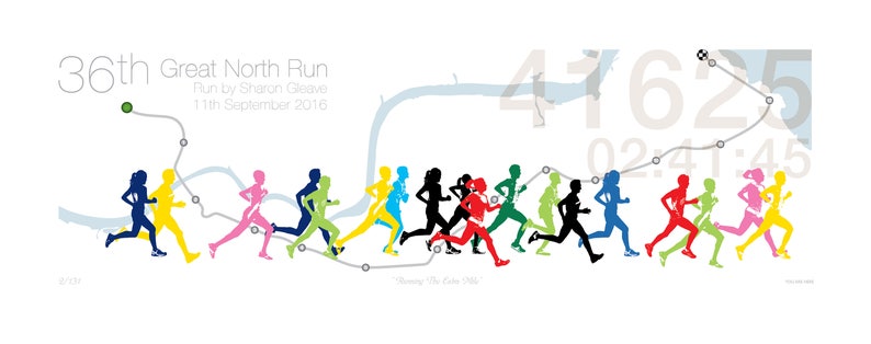 GREAT NORTH RUN personalised Print