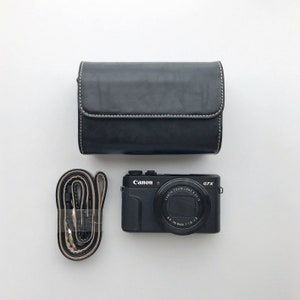 Compact Camera case bag pouch neckstrap for Canon Sony Ricoh Nikon G7x G5x G9x GR2 GR3 RX100 D-LUX6 D-LUX5 XF10 image 7