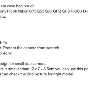 Pocket Camera Case: Velvet Lined Pouch for Canon, Sony, Nikon image 2