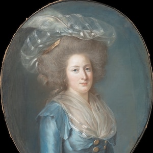 Fabric Panel  Portrait French  Marie Antoinette  Gainsborough  Blocks 100% cotton applique  quilting fabric .