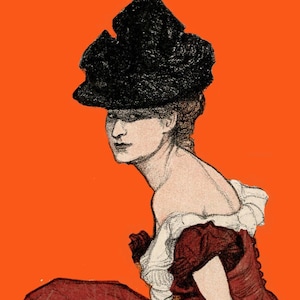 Fabric Panel;Victorian Women Jugund ephemera / Craft/ Quilting/ 100% Cotton/ Applique/fabric art