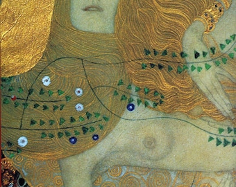 Fabric Panels,Klimt art,Quilt Blocks,Applique Patches,100%cotton,Tree of Life,Women in Gold,The Kiss