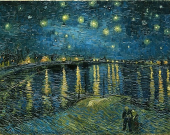 Sunflower FabricFabric Panels,Vincent Van Gogh, Quilt Blocks, Applique patches, Starry Starry Night Craft Fabric