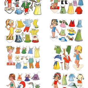 Stoffplatte/Vintage Stoffpuppen/ süsse französische Puppen/ Set von 8 Stoffbahnen / Altered Art/ Karten Basteln/ Quilten/ 100% Baumwolle/ Applikation