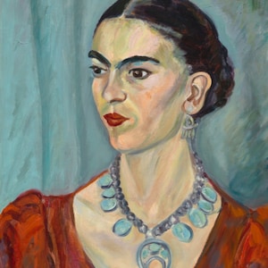 Tygpanel Porträtt av Frida Kahlo Magda Patch Mer tygblock Hantverk Quiltning 100 % bomull Applikation