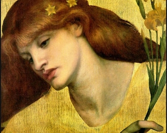 Fabric Panels;Rossetti Pre Raphaelite Art / Craft/ 100% cotton/ Quilting/ Applique/ Patch