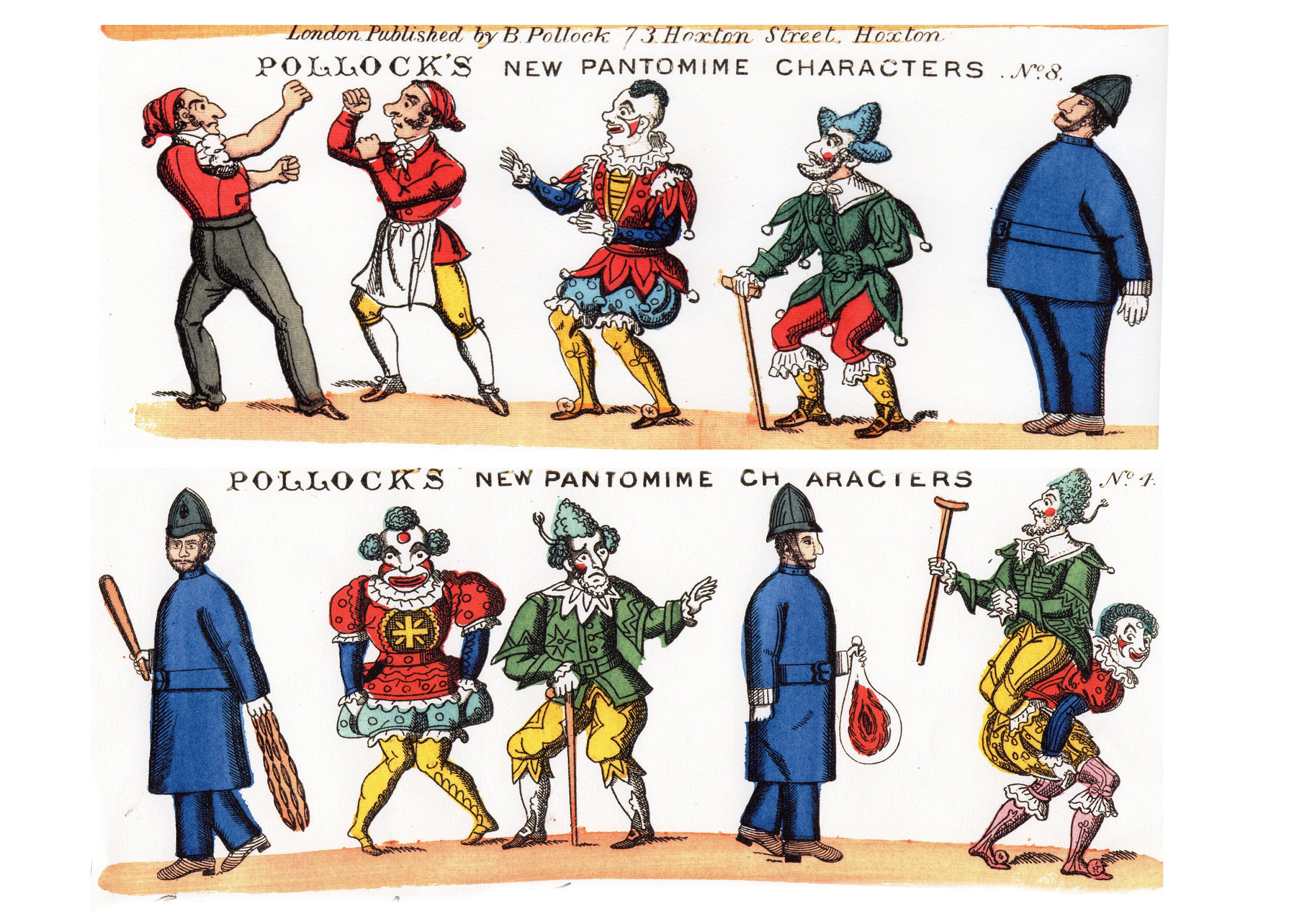 Pantomimes Rome Victorian Paper Theatre /set Pantomime Characters / Steampunk ATC ...