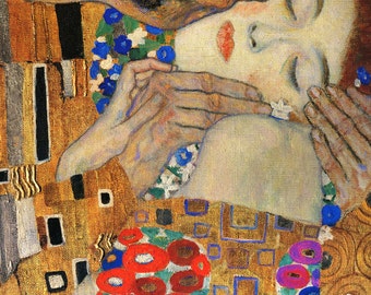 Fabric Panels,Klimt art,Quilt Blocks,Applique Patches,100%cotton,Tree of Life,Women in Gold,The Kiss
