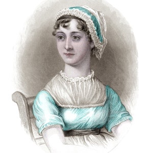 Fabric Panel; Vintage Jane Austen Style Fabric Portrait frame Portrait Regency Fabric Block  Craft/ 100% cotton/ Quilting/ Applique