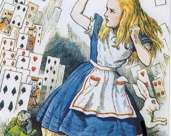 Fabric Panels; Alice Alice in Wonderland   select from 9 Tenniel illustrations embroidery applique Quilting